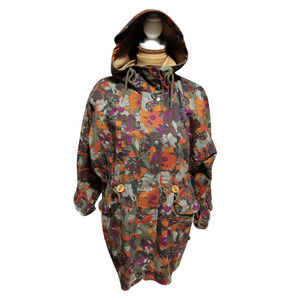 Thursday Island Floral Cargo long line hooded coat size M